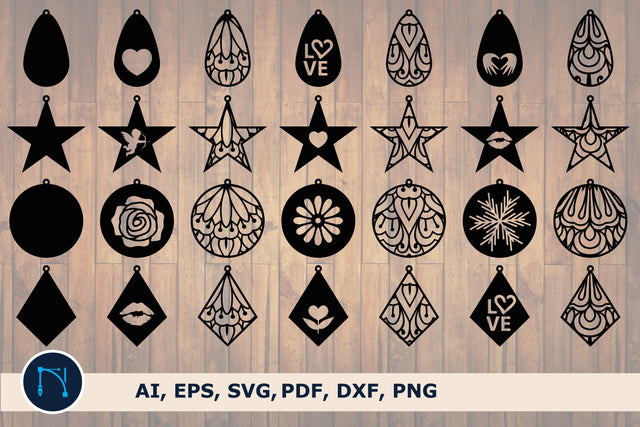 Earrings SVG, Mandala Earring SVG bundle SVG MD JOYNAL ABDIN 