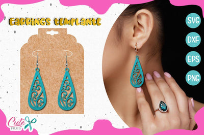 Earrings templante svg for crafter SVG Cute files 