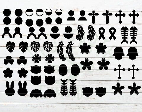 Earrings template bundle SVG, earrings display card template SVG Redearth and gumtrees 