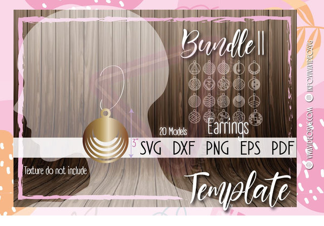 Earrings Template Cut File II SVG Marcel Lopez Torge 