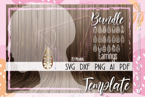 Earrings Template Cut File SVG Marcel Lopez Torge 