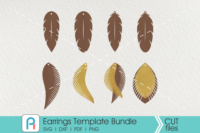 Earrings Template Svg Bundle 02 SVG Pinoyart Kreatib 