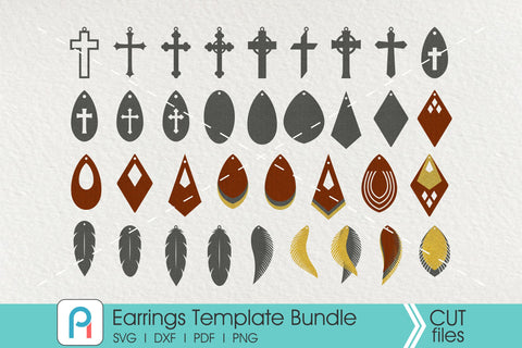 Earrings Template SVG Bundle SVG Pinoyart Kreatib