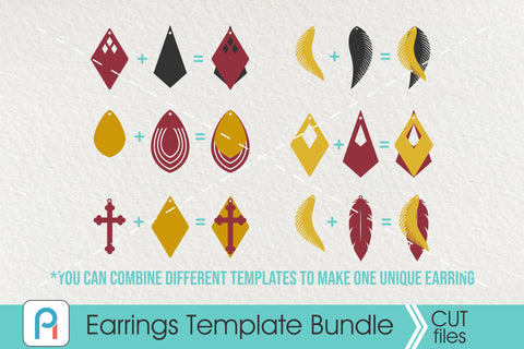 Earrings Template SVG Bundle SVG Pinoyart Kreatib