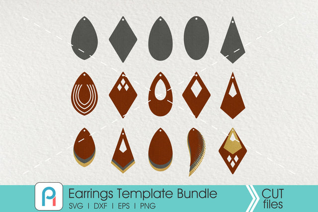 Earrings Template Svg Bundle SVG Pinoyart Kreatib 