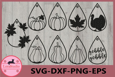 Earrings Thanksgiving Svg SVG Lerastudio 