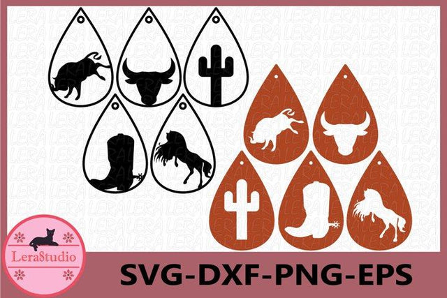 Earrings western Svg SVG Lerastudio 