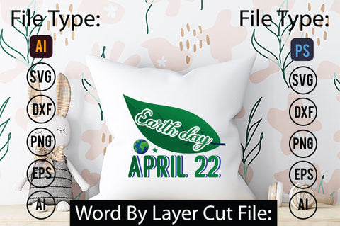 Earth Day April 22 SVG Cut File SVGs,quotes-and-sayings,food-drink mini-bundles,print-cut,on-sale Clipart Clip Art Sublimation or Vinyl Shirt Design SVG DesignPlante 503 