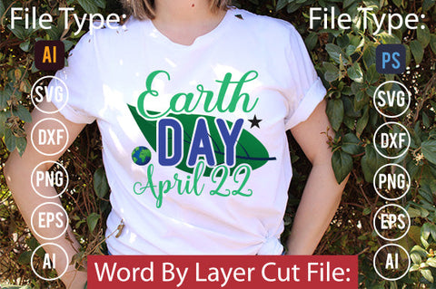 Earth Day April 22 SVG Cut File SVGs,quotes-and-sayings,food-drink mini-bundles,print-cut,on-sale Clipart Clip Art Sublimation or Vinyl Shirt Design SVG DesignPlante 503 