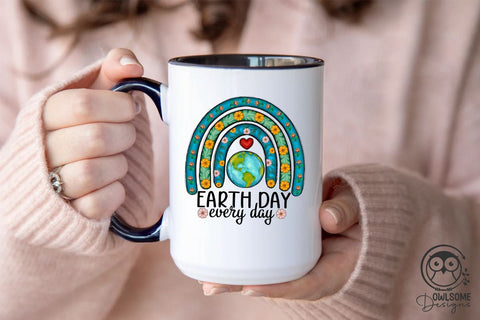 Earth Day Everyday Rainbow Png Sublimation Owlsome.Designs 