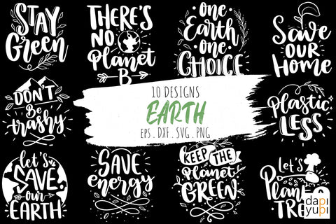 Earth Day Quotes Bundle, Earth Day SVG SVG dapiyupi store 
