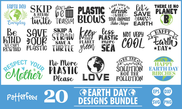 Earth Day SVG Designs Bundle SVG PatternFeed8 