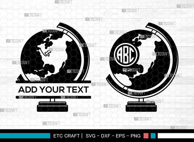 Earth Monogram SVG, Globe svg, World Globe Svg, World Svg, Universe Svg, Split Monogram svg, Earth Svg SVG ETC Craft 