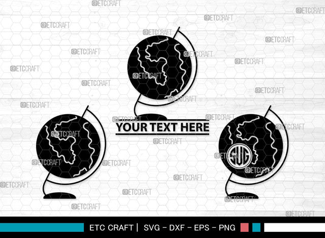 Earth Monogram SVG | Planet Svg | World Svg | Space Svg | Universe Svg | Globe Clipart SVG ETC Craft 