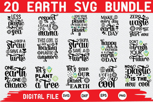 Earth quotes svg bundle SVG buydesign 