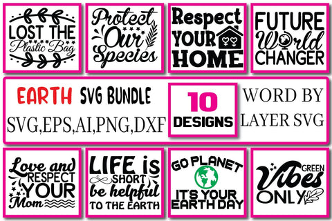 Earth SVG Bundle Vol. 4 SVG Craftlabsvg24 