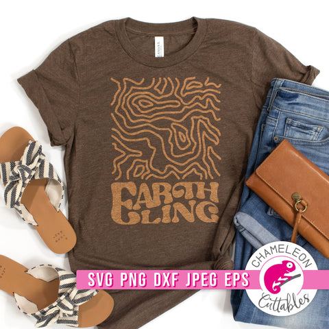 Earthling Map Hiking Outdoor svg png dxf eps jpeg SVG Chameleon Cuttables 