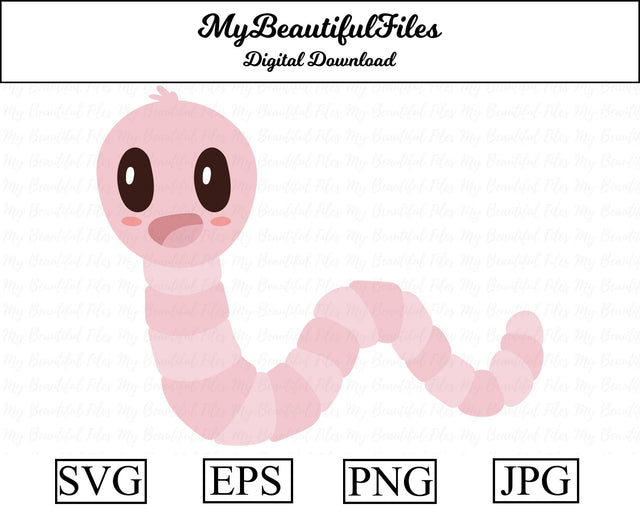 Earthworm - Animal SVG MyBeautifulFiles 
