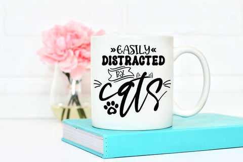 Easily Distracted By Cats I Cat SVG I Pet SVG SVG Happy Printables Club 