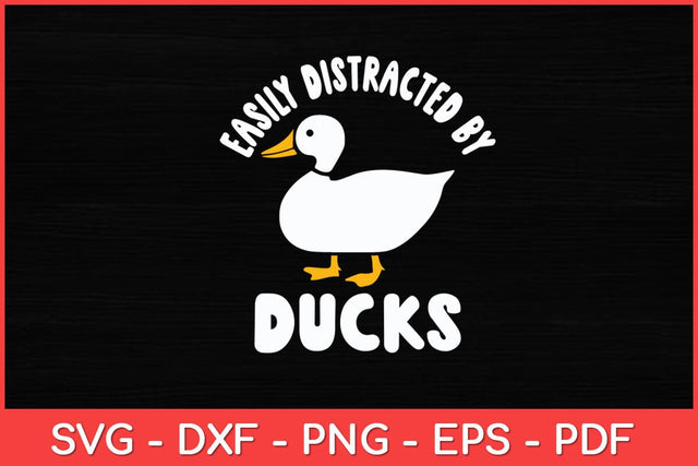 Easily Distracted By Ducks Cute Walking Duck Svg Design SVG artprintfile 