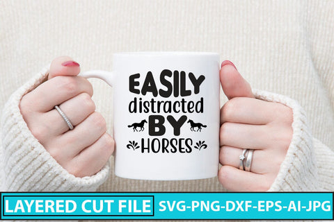 Easily Distracted By Horses SVG Cut File SVG Syaman 
