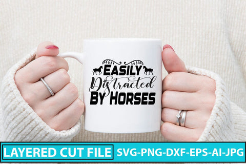 Easily Distracted By Horses SVG Cut File SVG Syaman 