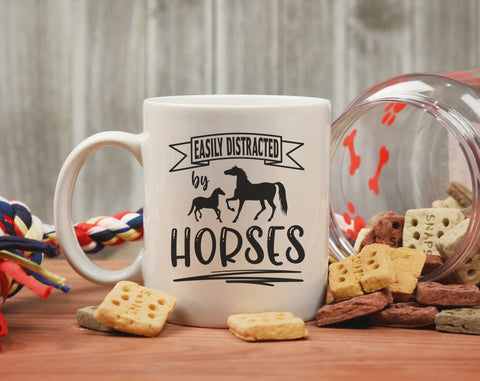Easily Distracted By Horses SVG, Horse Quote SVG Cut File SVG HappyDesignStudio 