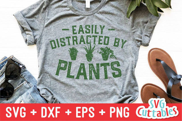 Easily Distracted By Plants svg - Gardening Cut File - svg - dxf - eps - png - Hobby - Plants svg - Silhouette - Cricut - Digital File SVG Svg Cuttables 