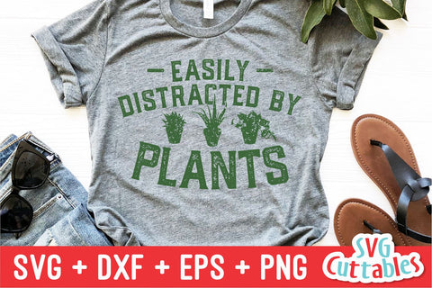 Easily Distracted By Plants svg - Gardening Cut File - svg - dxf - eps - png - Hobby - Plants svg - Silhouette - Cricut - Digital File SVG Svg Cuttables 