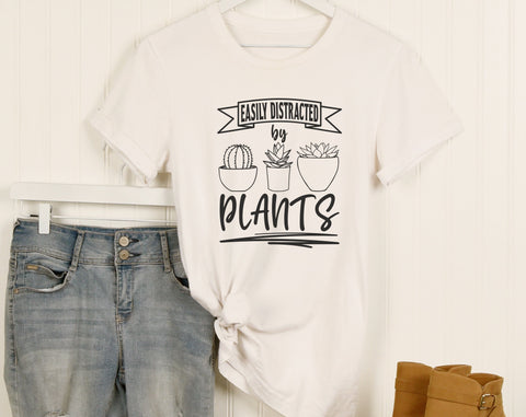 Easily Distracted By Plants SVG, Plant Lover SVG Cut File SVG HappyDesignStudio 