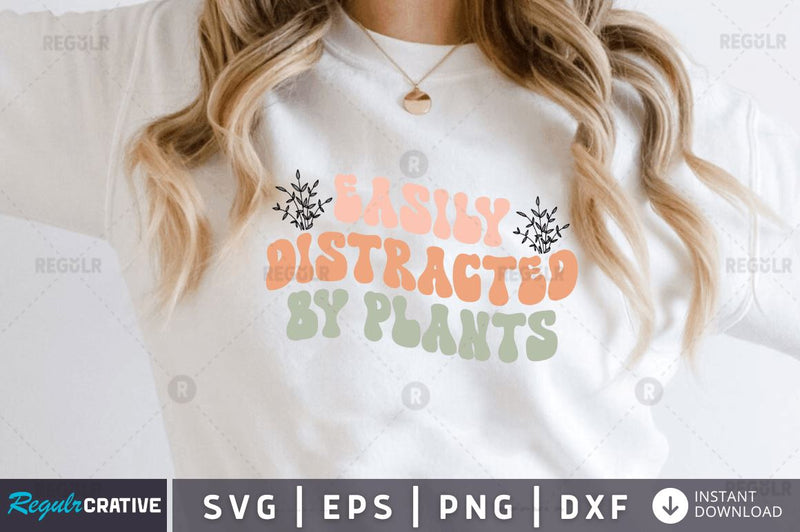 Easily distracted by plants SVG SVG Regulrcrative 
