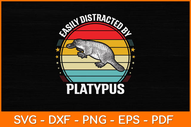 Easily Distracted By Platypus Vintage Lover Svg Design SVG artprintfile 