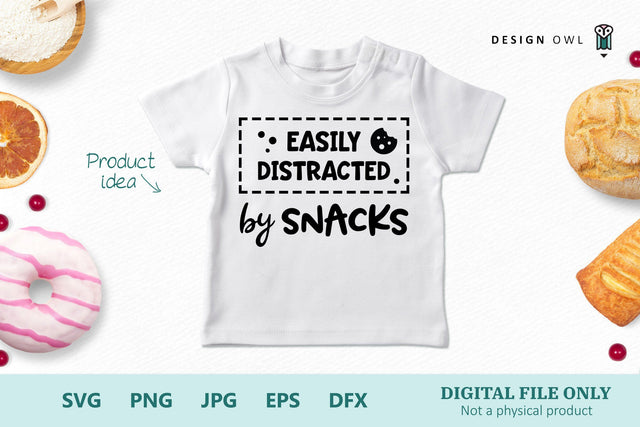 Easily distracted by snacks - SVG file SVG Design Owl 