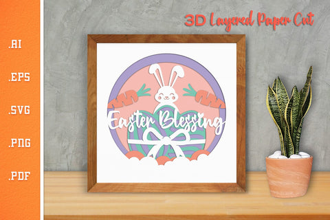 Easter 3D Layered Paper Cut SVG BUNDLE SVG Slim Studio 