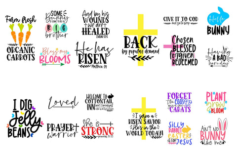 Easter and Spring season cutting files bundle SVG CoralCutsSVG 
