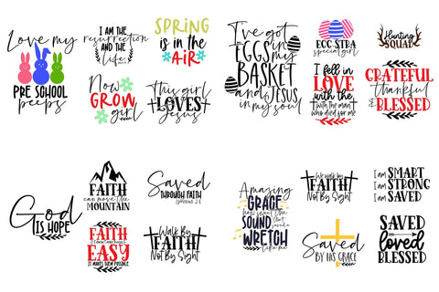 Easter and Spring season cutting files bundle SVG CoralCutsSVG 