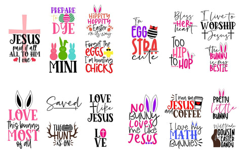 Easter and Spring season cutting files bundle SVG CoralCutsSVG 