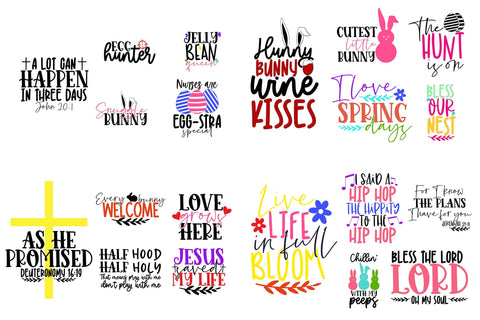Easter and Spring season cutting files bundle SVG CoralCutsSVG 