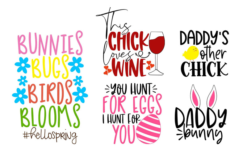 Easter and spring season quote svg bundle so fontsy