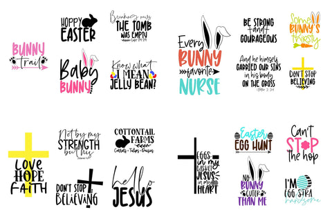 Easter and Spring season quote SVG Design bundle SVG CoralCutsSVG 