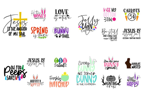Easter and Spring season quote SVG Design bundle SVG CoralCutsSVG 