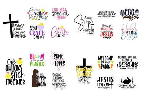 Easter and Spring season quote SVG Design bundle SVG CoralCutsSVG 