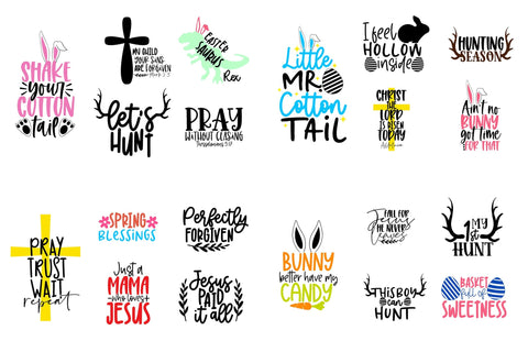 Easter and Spring season quote SVG Design bundle SVG CoralCutsSVG 