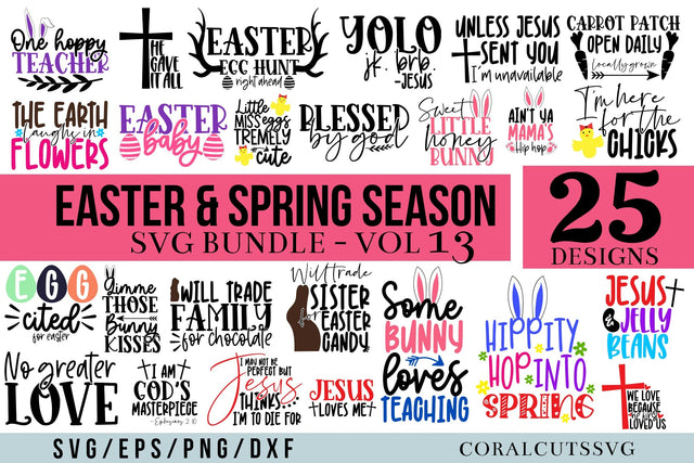 Easter and Spring Season SVG Design Bundle SVG CoralCutsSVG 