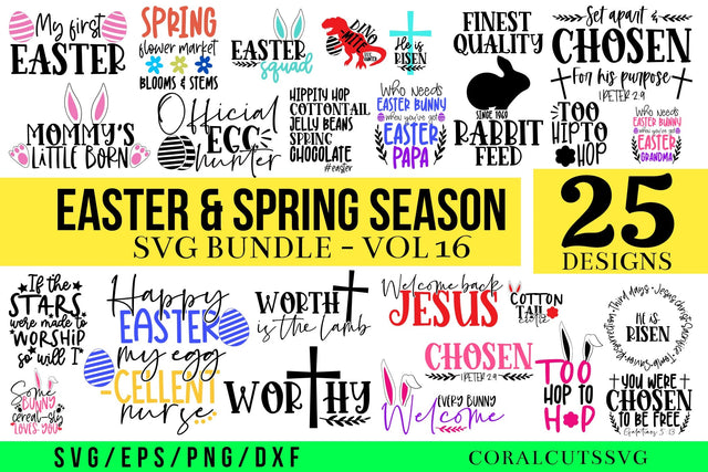 Easter and Spring Season SVG Design Bundle SVG CoralCutsSVG 