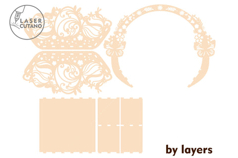 Easter Basket, Egg Holder, Laser Cut Template, 3D Designs, Easter Decoration SVG LaserCutano 