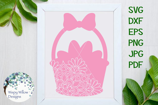 Easter Basket Mandala SVG SVG Wispy Willow Designs 