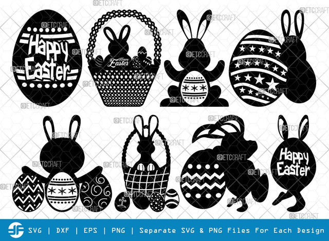Easter Basket SVG Cut Files | Easter Egg Silhouette | Easter Egg Svg Bundle SVG ETC Craft 