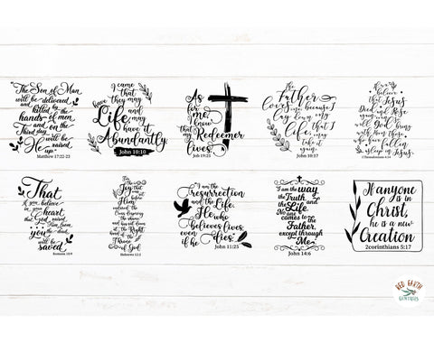 Easter Bible quotes bundle svg, inspirational Bible quotes SVG Redearth and gumtrees 