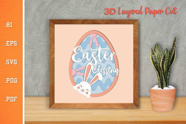 Easter Blessing - 3D Layered Paper Cut SVG 6 SVG Slim Studio 